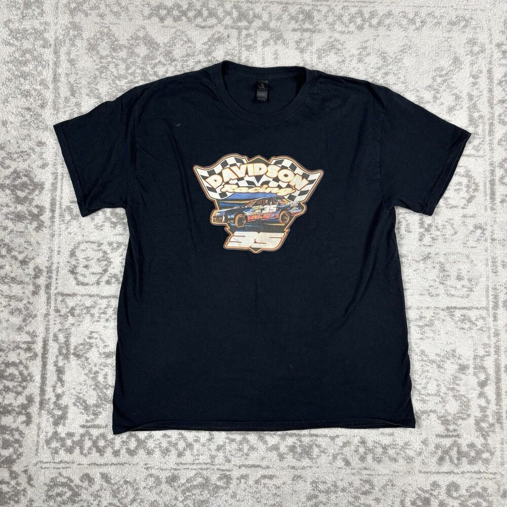 Davidson Racing T Shirt #35 NASCAR Racing T-Shirt Gildan Size Large